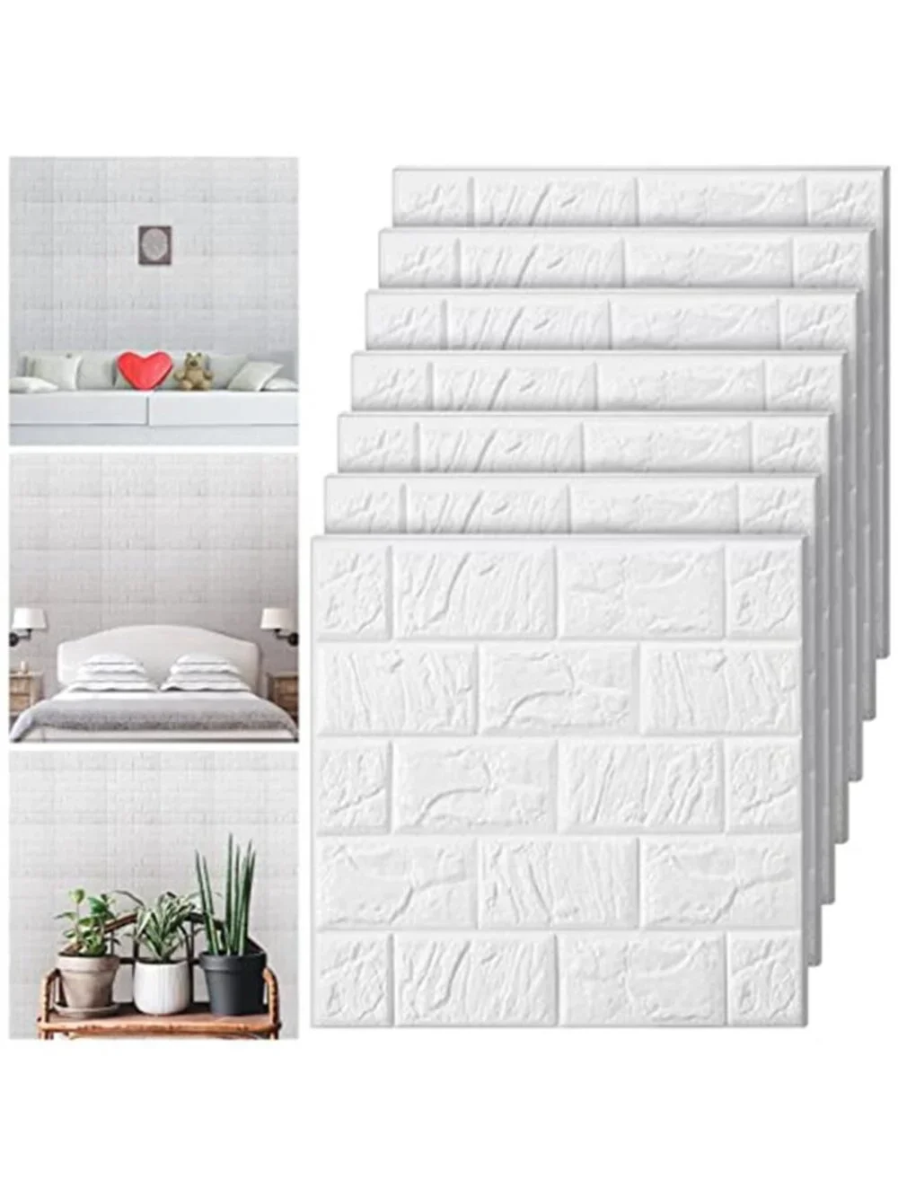 3D Brick Wallpaper Peel And Stick Wall Panels Foam Wall Decor 30 Pack